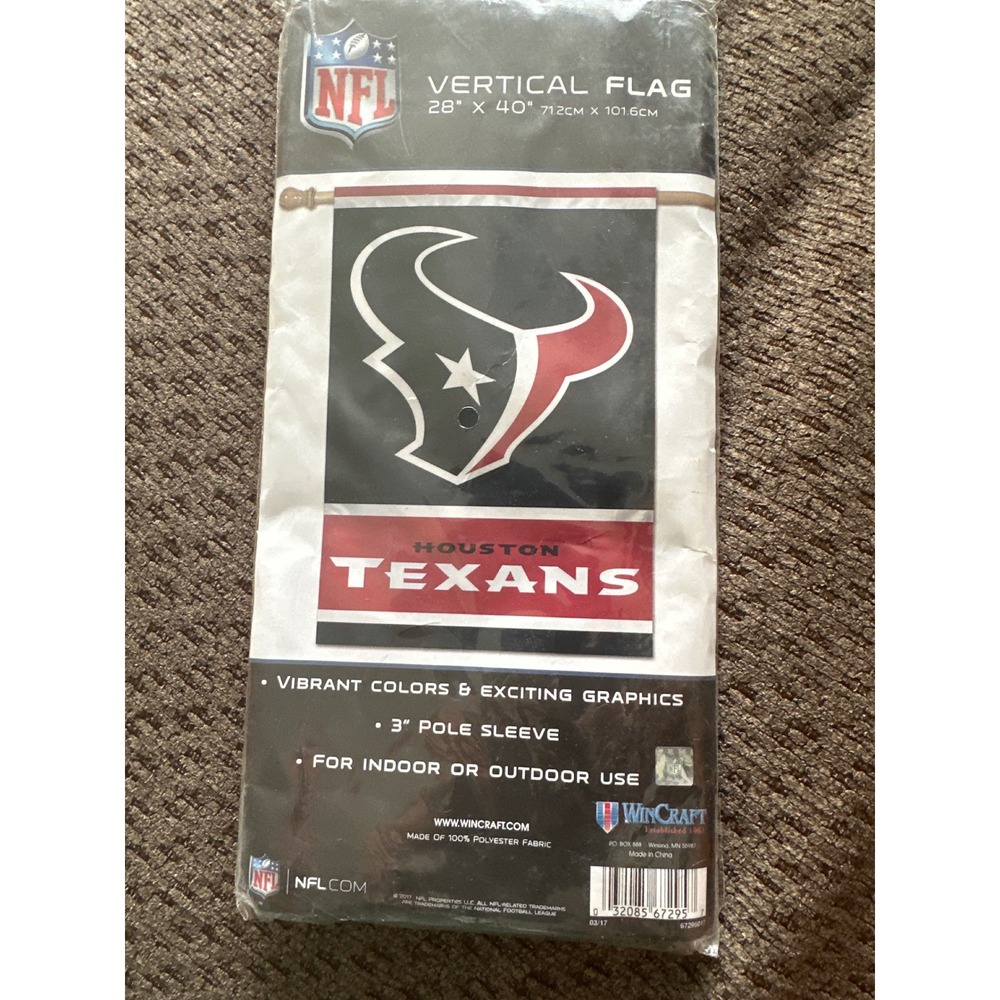 WinCraft Houston Texans NFL Vertical Flag 28 x 40 House Banner New